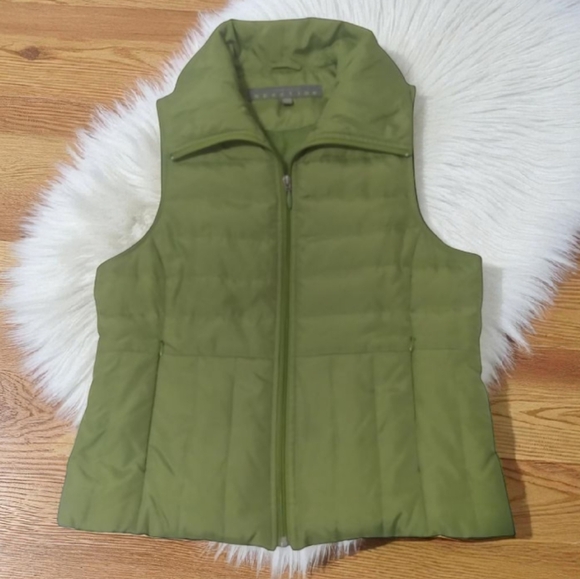 Kenneth Cole Reaction Green Down Fill Puffer Vest Size M - Picture 1 of 8
